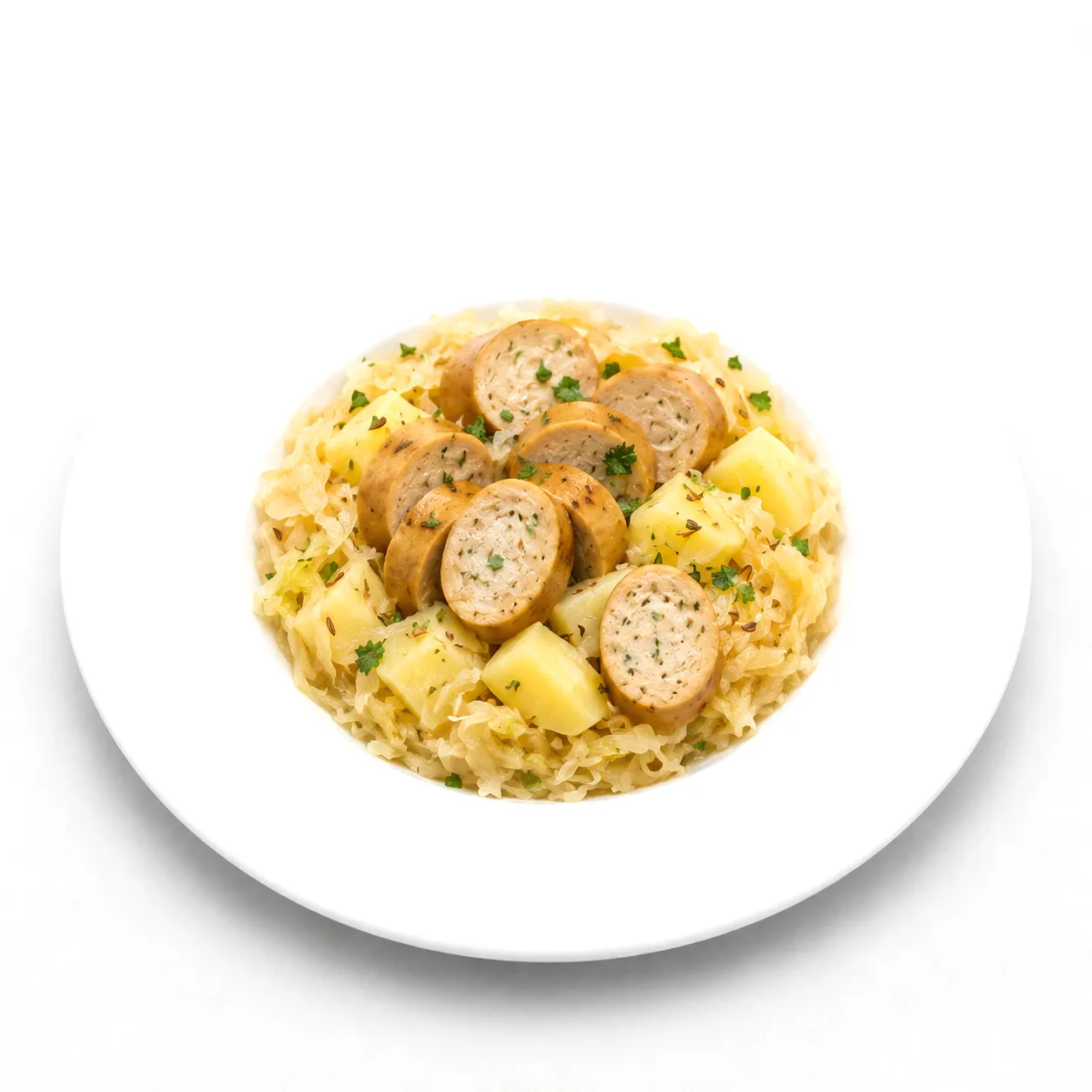 Bavaria Bowl mit veganer Wurst