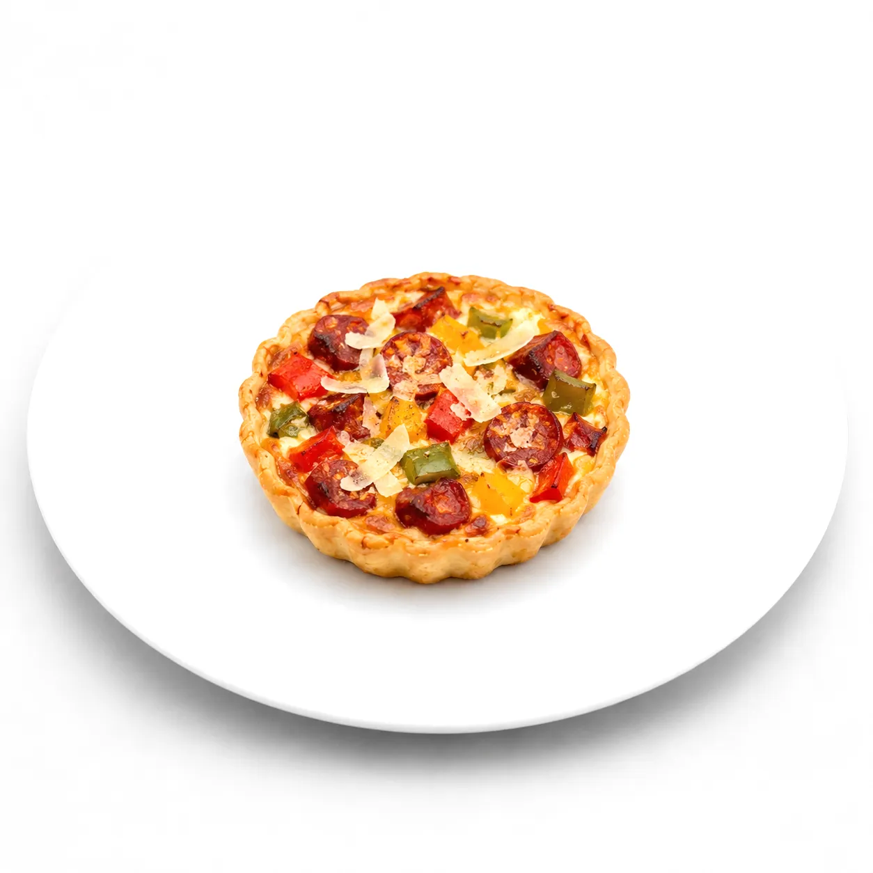 Bunte Paprika Chorizo Tartelette