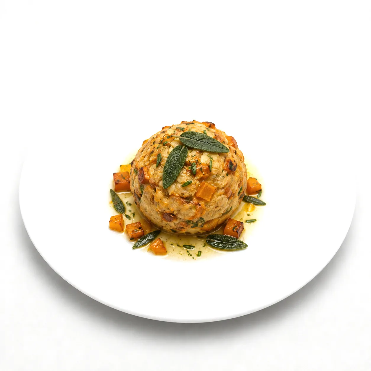 Knödel mit Kürbis und Salbeibutter