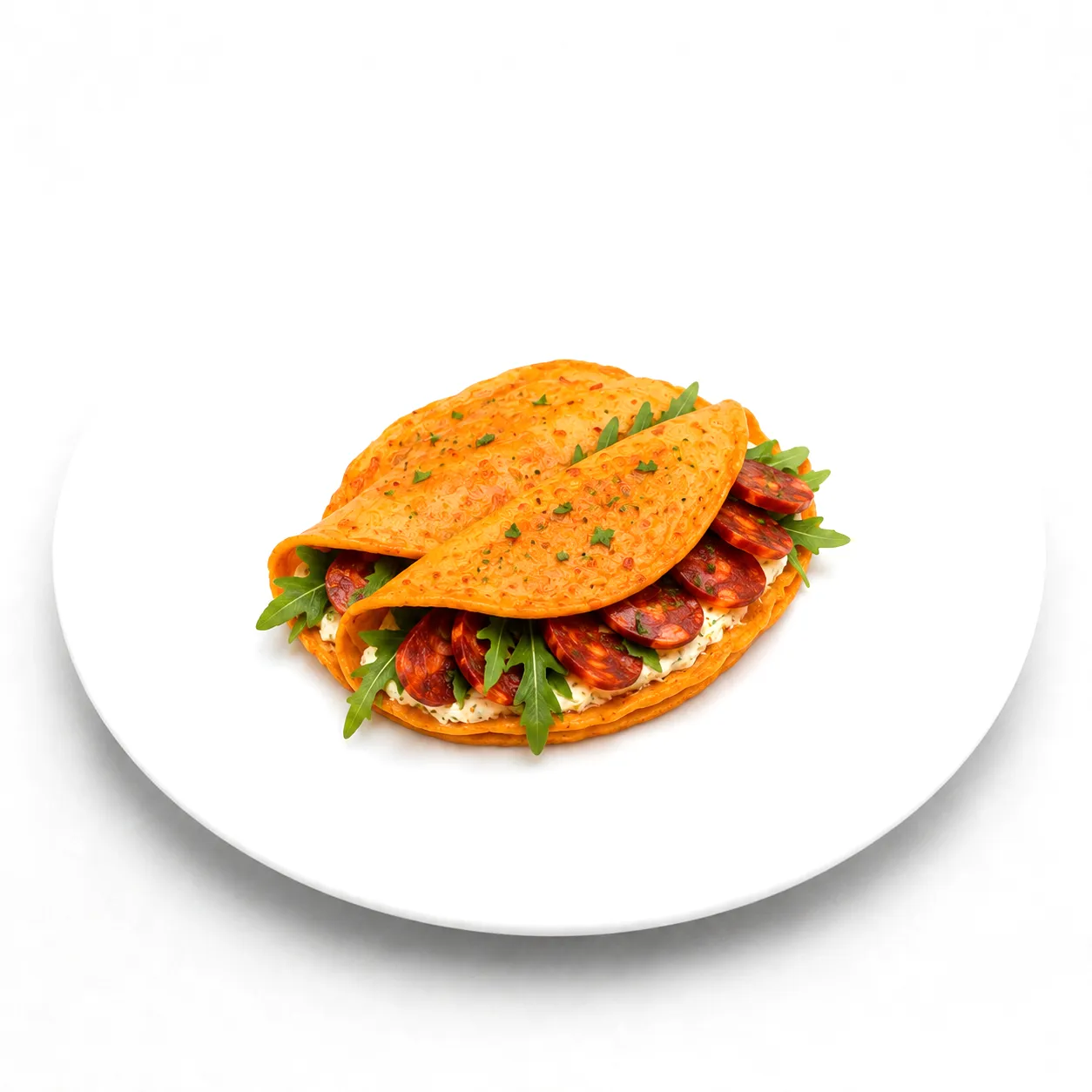 Paprika Crepes mit Chorizo