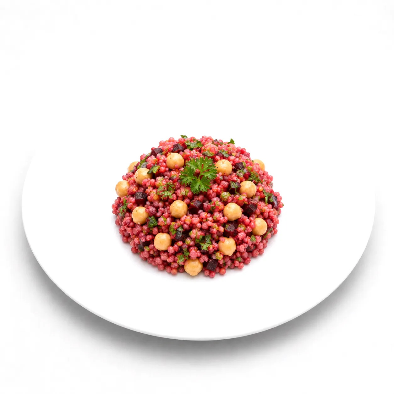 Roter Couscoussalat mit Kicherbsen